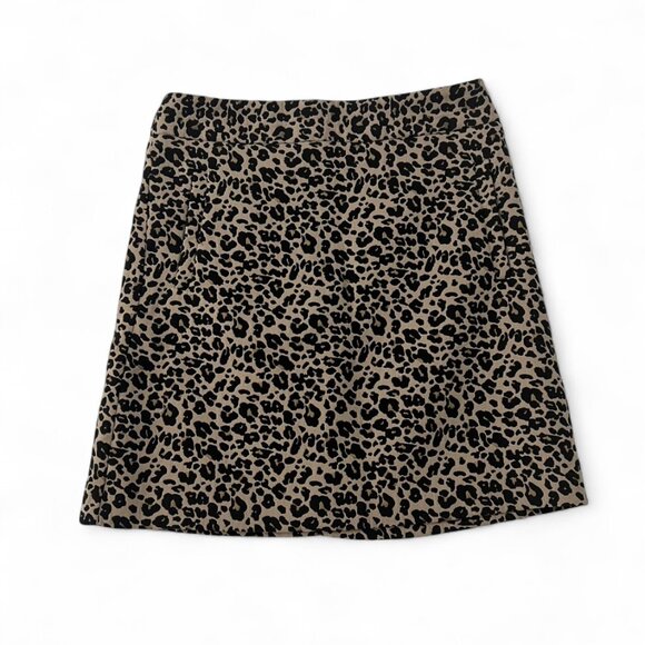 LOFT Leopard Print Skirt XS with Pockets - Picture 2 of 7